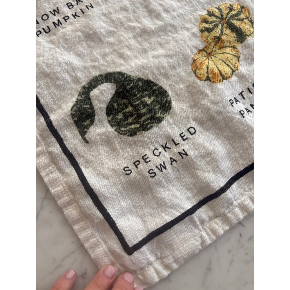 Set of 2 Smith & Hawken Gourds 100% Linen Dishcloth Dish Towel 20" x 30" MINT - Picture 3 of 5